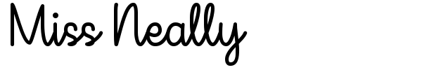 Miss Neally font preview